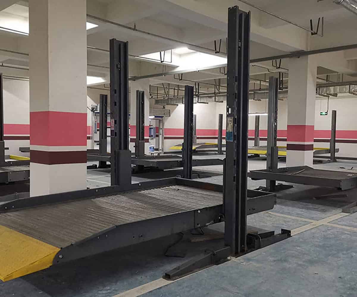 澄城縣兩柱升降式立體停車(chē)位安裝