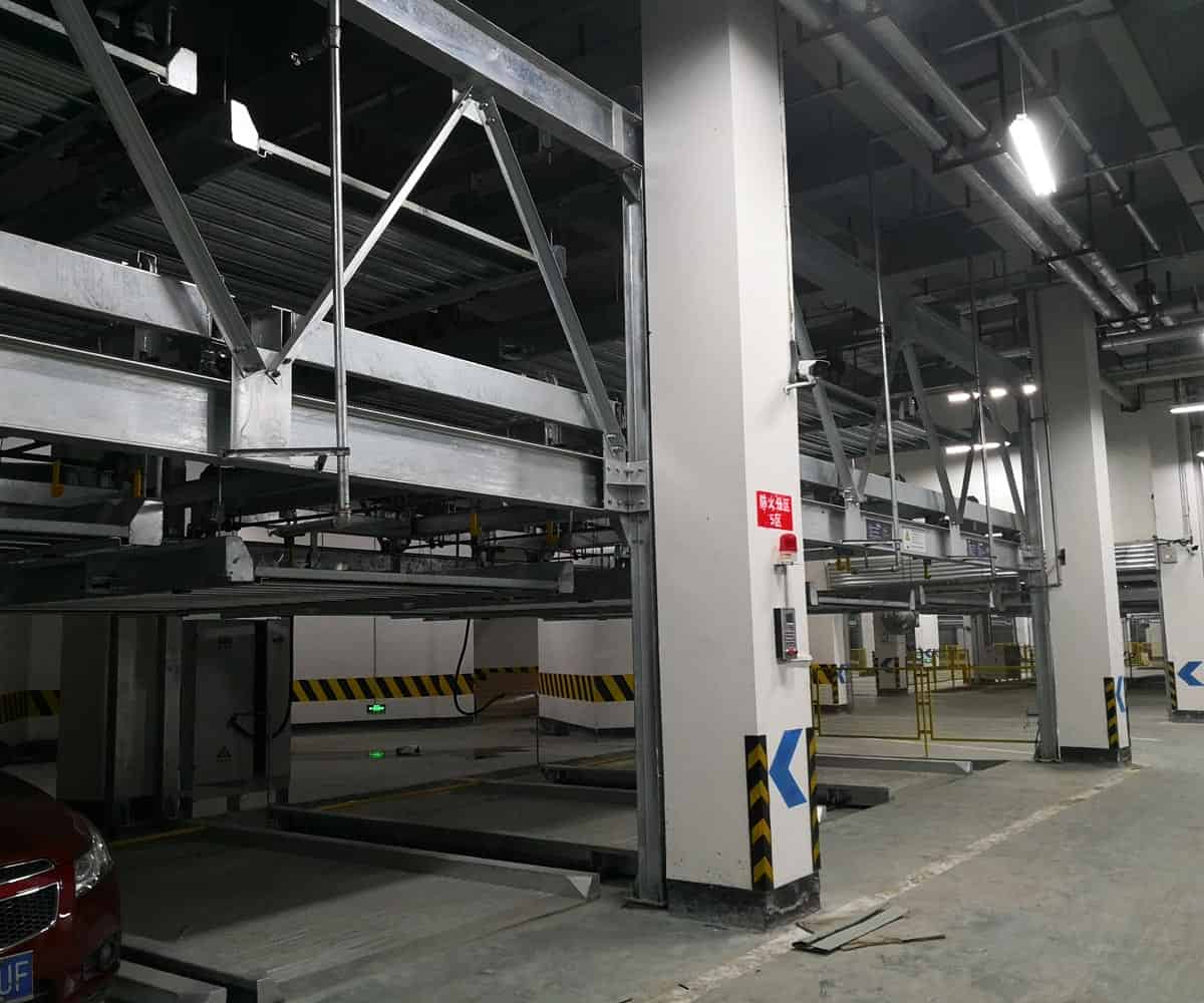 負一正四地坑式PSH5D1五層升降橫移機械式停車設備